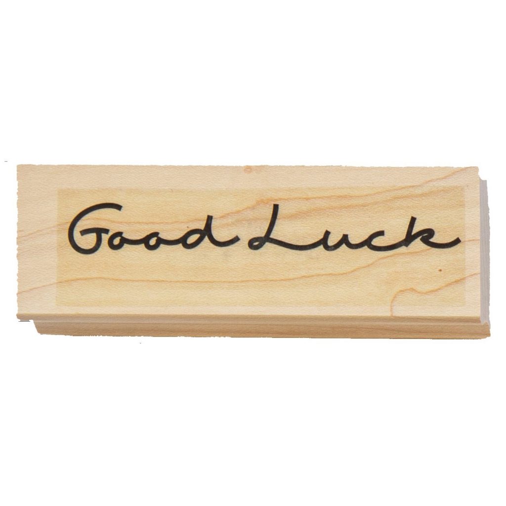 חותמת עץ וגומי | good luck