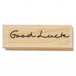 חותמת עץ וגומי | good luck