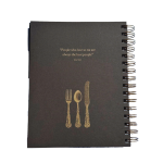 Recipe Book | Brown with gold print