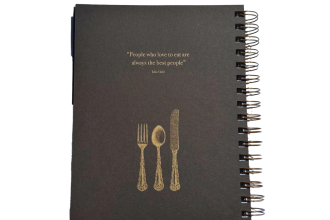 Recipe Book | Brown with gold print